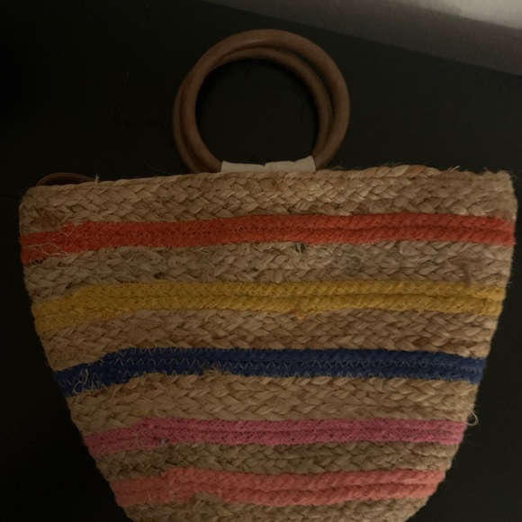 Sonoma Jute Striped Handbag/Crossbody, Multi Color - Picture 10 of 11